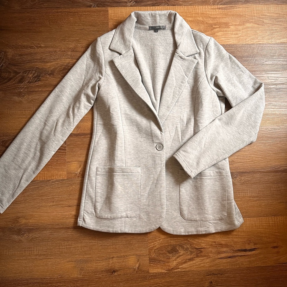 Light Gray Knit Blazer